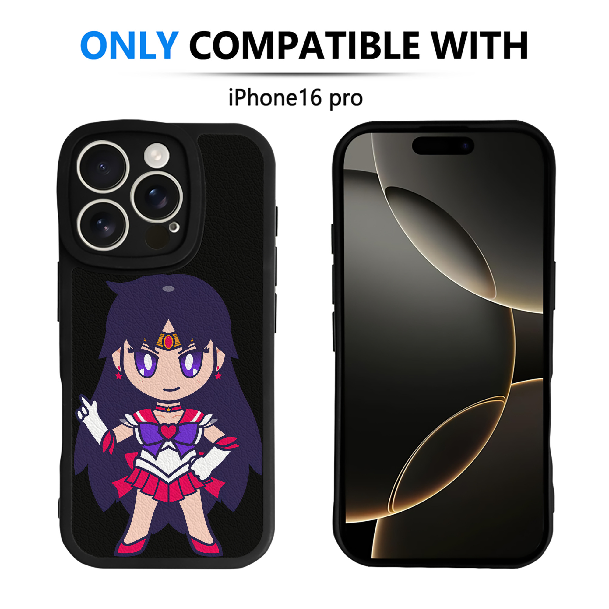 （画像用） 美少女戦士セーラームーン 火野レイ ひの レイ Sailor Moon Hino Rei （セーラーマーズ,Sailor Mars） 【iPhone 16シリーズ対応】シリコンスマホケース（レザー調） 材質：シリコン